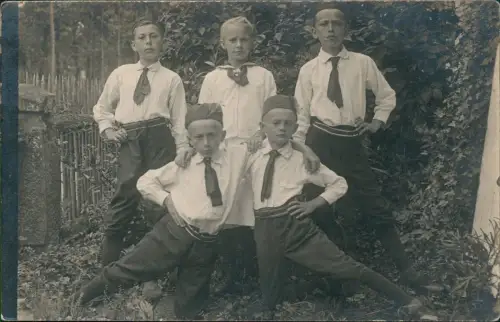 Ansichtskarte  Junge Pfadfinder in Pose Mode Zeitgeschichte 1920