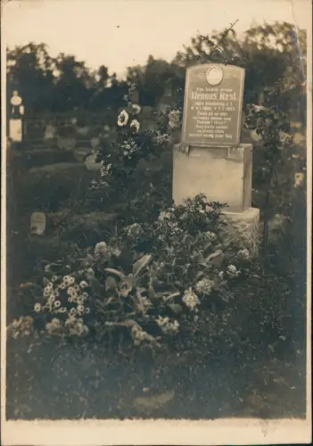 Postcard Theresienstadt Terezín Soldatengrab - Fotokarte 1916