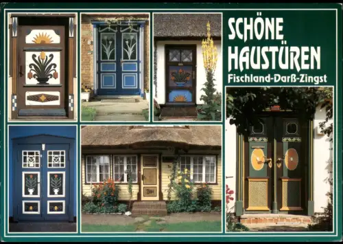 Ansichtskarte Fischland Schöne Haustüren (Darßer Türen) 1990
