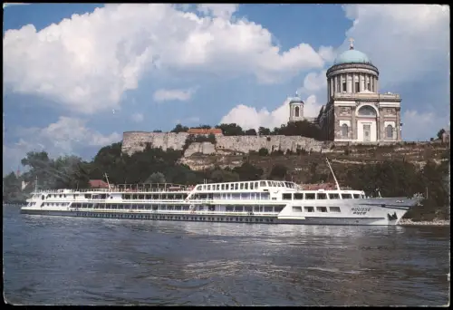 Gran Esztergom | Ostrihom | Ostrogon | Strigonium Passagierschiff m/s ROUSSE vor der Basilika von Esztergom 2001