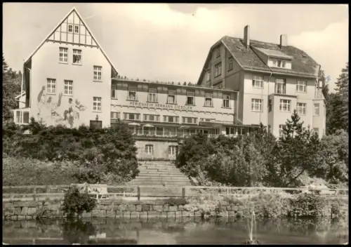 Ansichtskarte Schierke FDGB-Ferienheim 'Hermann Gieseler' mit Teichanlage 1970