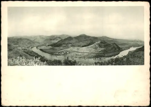 Salesel Dolní Zálezly Blick vom Dubitzer Kirchlein ins Elbtal 1935