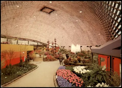 Mannheim BUGA Multihalle im Geländeteil Herzogenried Bundesgartenschau 1975