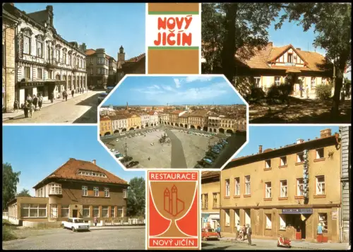 Neutitschein Nový Jičín Mehrbildkarte Nový Jičín mit Hotels und Restaurants 1975