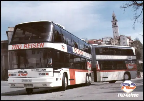 Rovinj Rovigno Neoplan Jumboliner N 138 Gelenk-Doppelstockbus 1985