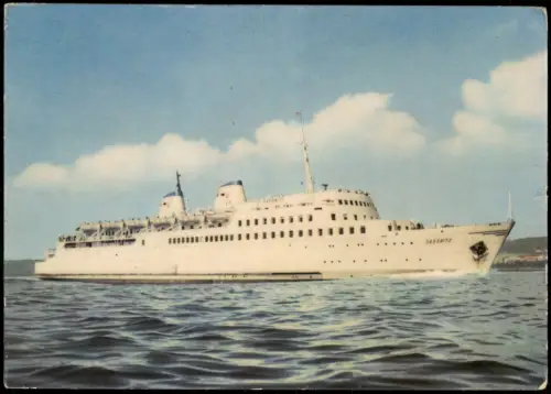 DDR Eisenbahn-Fährschiff der Deutschen Reichsbahn MS SASSNITZ 1962/1961