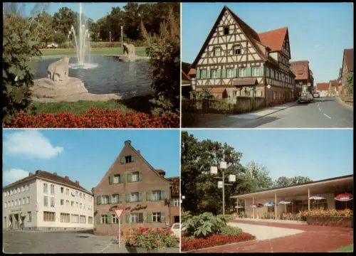 Ansichtskarte Zirndorf Mehrbildkarte Ortsansichten und Preßleinshaus 1977