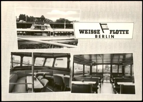 Berlin DDR Mehrbild-AK Weiße Flotte Berlin Kleinluxusfahrgastschiff 1965/1962