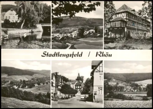 Ansichtskarte Stadtlengsfeld DDR Mehrbildkarte mit 6 Ortsansichten 1967