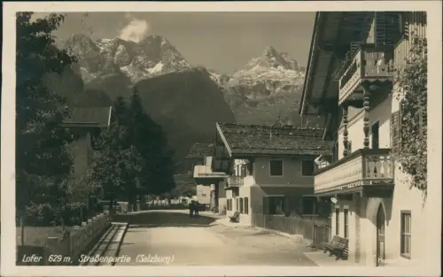 Ansichtskarte Lofer Straßenpartie 1930
