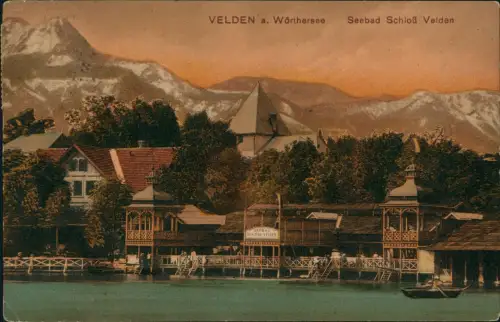 Velden am Wörther See Vrba na Koroškem Seebad Schloß Velden Hotel 1914