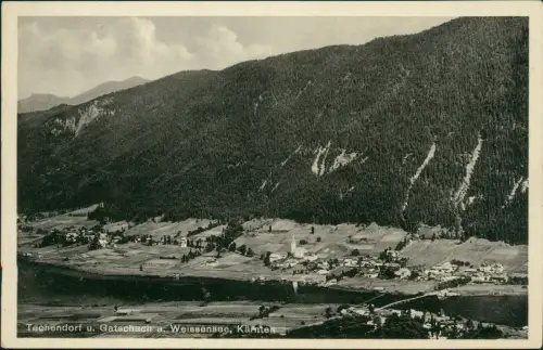 Ansichtskarte Weißensee Techendorf u. Gatschach a. Weissensee, Kärnten 1932
