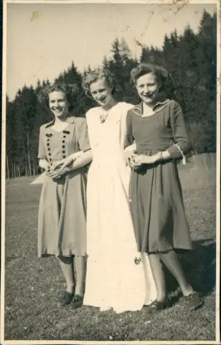 Ansichtskarte  Hochzeit Wedding Braut mit Brautjungfern 1937