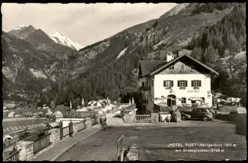 Ansichtskarte Heiligenblut am Großglockner HOTEL POST mit Oldtimern 1964