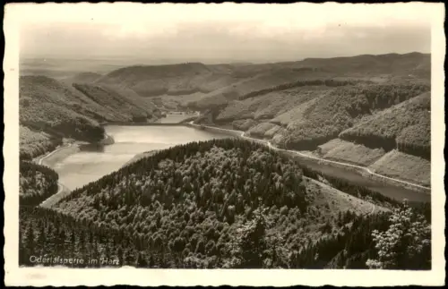Ansichtskarte Bad Lauterberg im Harz Panorama der Odertalsperre 1955