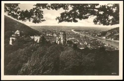 Ansichtskarte Heidelberg Blick auf Schloß u. Stadt Heidelberg 1928