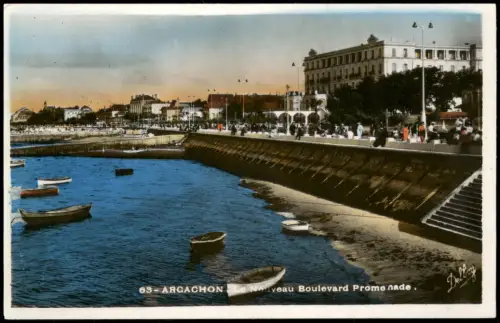 CPA Arcachon Arcaishon Le Nouveau Boulevard Promenade 1915