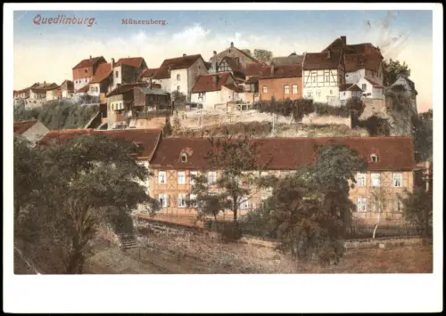 Ansichtskarte Münzenberg-Quedlinburg Blick auf den Münzenberg 1991  Reprint