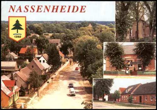 Nassenheide Löwenberger Land Mehrbildansicht Dorfkirche Gasthaus Schule 1995