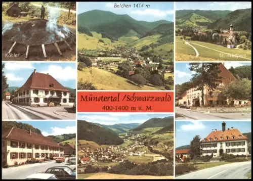 Münstertal Schwarzwald MB im Schwarzwald mit Belchen und St. Trudpert 1980