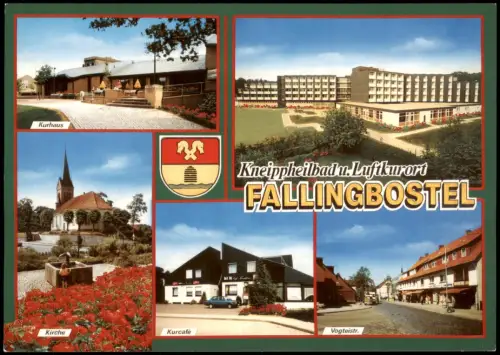 Mehrbildansicht Fallingbostel mit Kurhaus, Kirche und Kurcafé 1995