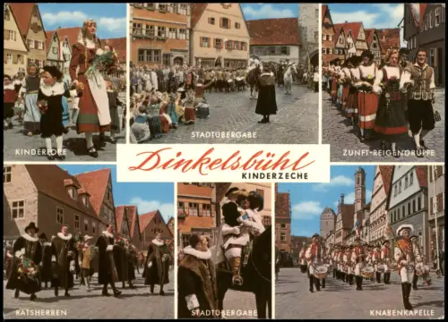 Ansichtskarte Dinkelsbühl Szenen der Kinderzeche 1970