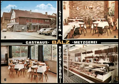 Schwaigern Gasthaus und Metzgerei BÄLZ im OT Stetten am Heuchelberg 1971