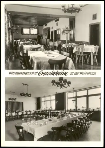 Erpolzheim Winzergenossenschaft Weinstraße Innenansichten Mehrbildkarte 1965