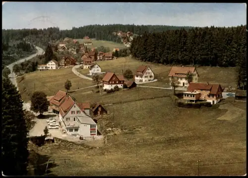 Kniebis-Freudenstadt Panorama-Teilansicht Blick auf Wohnhaus-Siedlung 1964