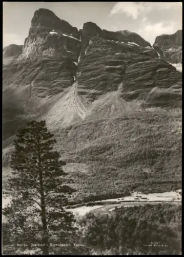 Norwegen Norge  Norge Otertind i Signaldalen Troms Fotokarte 1960