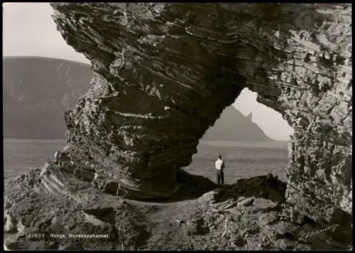 Norwegen Norge   Nordkapphornet Nordkapp Fels-Formation 1960