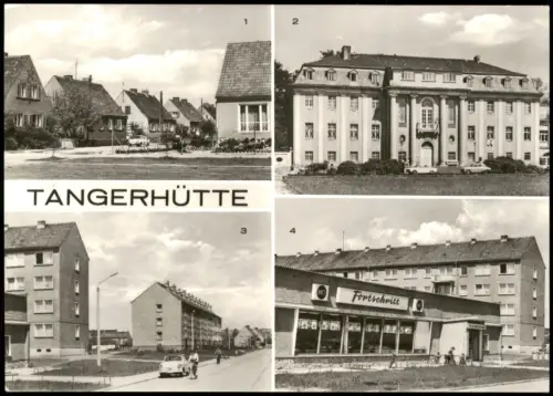 Tangerhütte Altmark Mehrbildansicht  mit Schloss und Otto-Nuschke-Straße 1974
