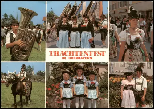Ansichtskarte .Bayern Trachtenfest in Oberbayern (Chiemgau) 1980