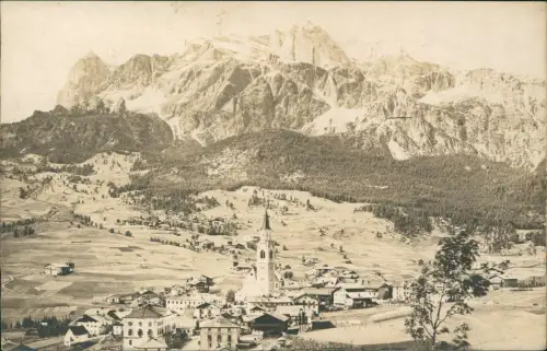 Cartolina Cortina d´Ampezzo Stadt geg. Tofana - Fotokarte 1907