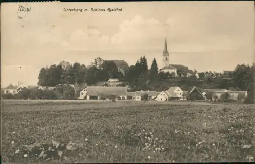 Ansichtskarte Dobl Steiermark Unterberg m. Schloss Gjaidhof 1909