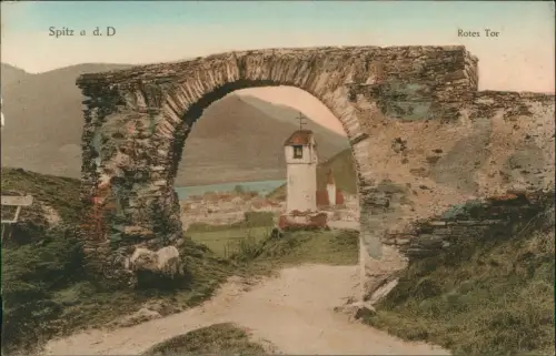 Ansichtskarte Spitz (Niederösterreich Donau) Stadtpartie Rotes Tor 1911