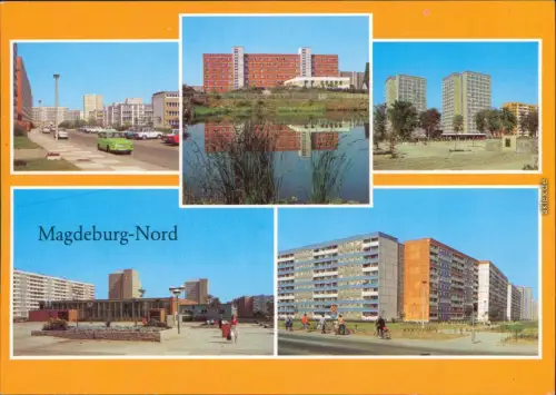 Magdeburg-Nord-Magdeburg Salvador-Allende-Straße, Feierabendheim, Paul-Markowski-Platz (2), Teilansicht 1982