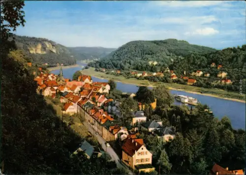 Ansichtskarte Stadt Wehlen Panorama-Ansicht 1969
