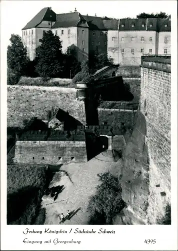 Ansichtskarte Königstein (Sächsische Schweiz) Festung - Georgenburg 1972