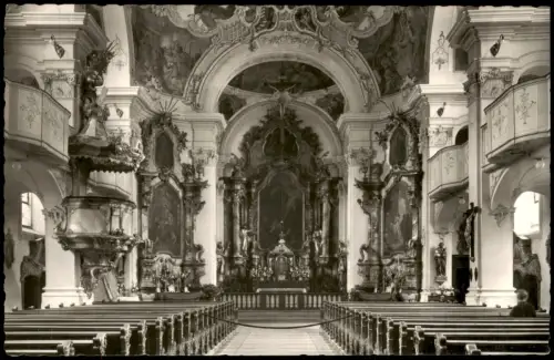 Ansichtskarte Lindau (Bodensee) Stiftskirche - Innenbereich 1962