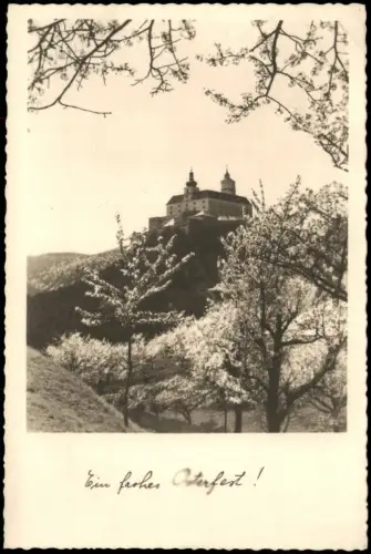 Ansichtskarte Forchtenstein Ostergruß mit Burg Forchtenstein 1940