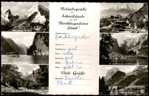 Berchtesgaden Mehrbild Berchtesgadener Land  Watzmann Königssee und Ramsau 1955