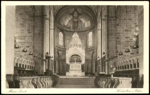 Ansichtskarte Glees (Vulkaneifel) Hochaltar und Chor der Abteikirche 1930