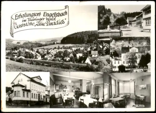 Ansichtskarte Engelsbach Mehrbildansicht mit Gaststätte 'Zum Paradies' 1976