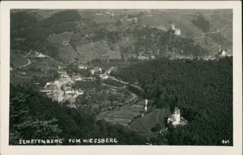 Ansichtskarte Senftenberg Stadt vom Hiessberg 1930