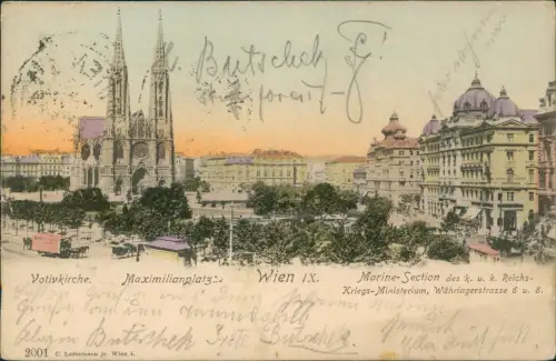 Wien Marine-Section k. u. k. Reichs-Kriegs-Ministerium, Währingerstrasse 1905