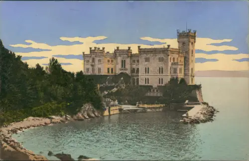 Triest Trieste Schloss Miramar (Castello di Miramare) Effektkarte 1911