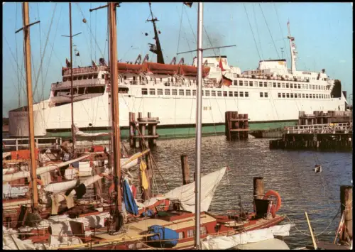 Ansichtskarte Warnemünde-Rostock Fährschiff 'Warnemünde' im Hafen 1985