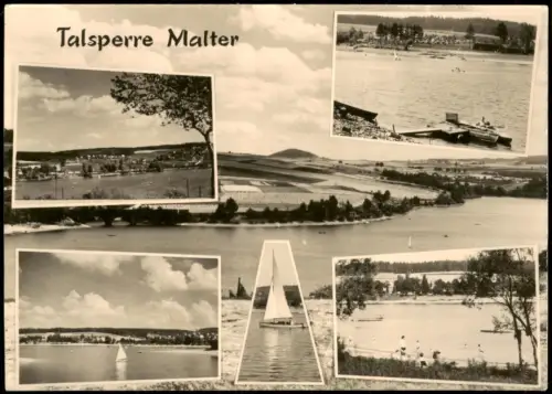 Ansichtskarte Dippoldiswalde Mehrbildansicht Talsperre Malter 1962