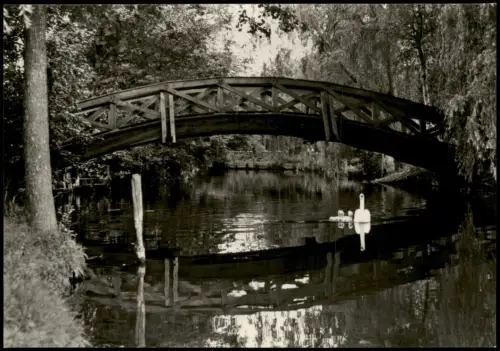 Ansichtskarte Lychen Mühlengrabenbrücke 1972